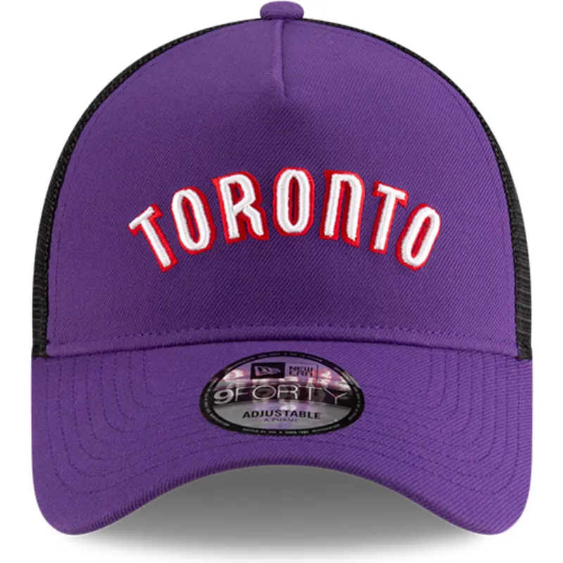 new-era-a-frame-classic-toronto-raptors-nba-lila-und-schwarze-trucker-kappe