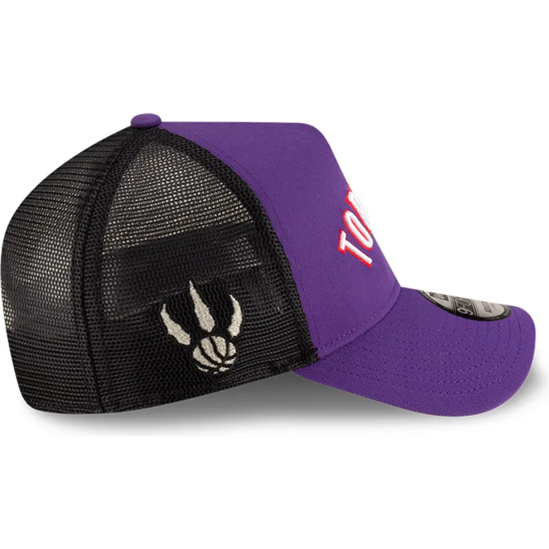 new-era-a-frame-classic-toronto-raptors-nba-lila-und-schwarze-trucker-kappe