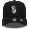 casquette-trucker-noire-et-violette-a-frame-classic-sacramento-kings-nba-new-era