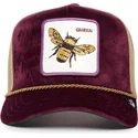 casquette-trucker-violette-abeille-amethyst-queen-the-farm-jewel-tones-goorin-bros