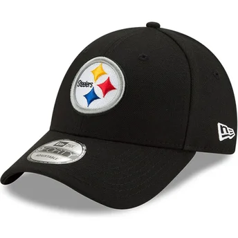 New Era Curved Brim 9FORTY The League Pittsburgh Steelers NFL Black Adjustable Cap