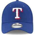 casquette-courbee-bleue-ajustable-9forty-the-league-texas-rangers-mlb-new-era