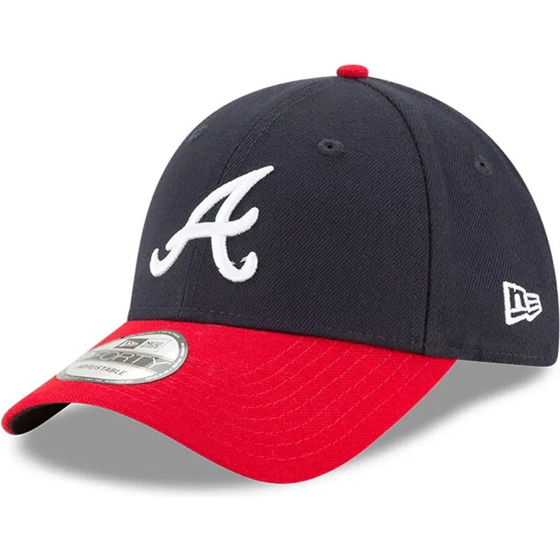 cappellino-visiera-curva-blu-marino-e-rosso-regolabile-9forty-the-league-di-atlanta-braves-mlb-di-new-era