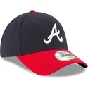 casquette-courbee-bleue-marine-et-rouge-ajustable-9forty-the-league-atlanta-braves-mlb-new-era