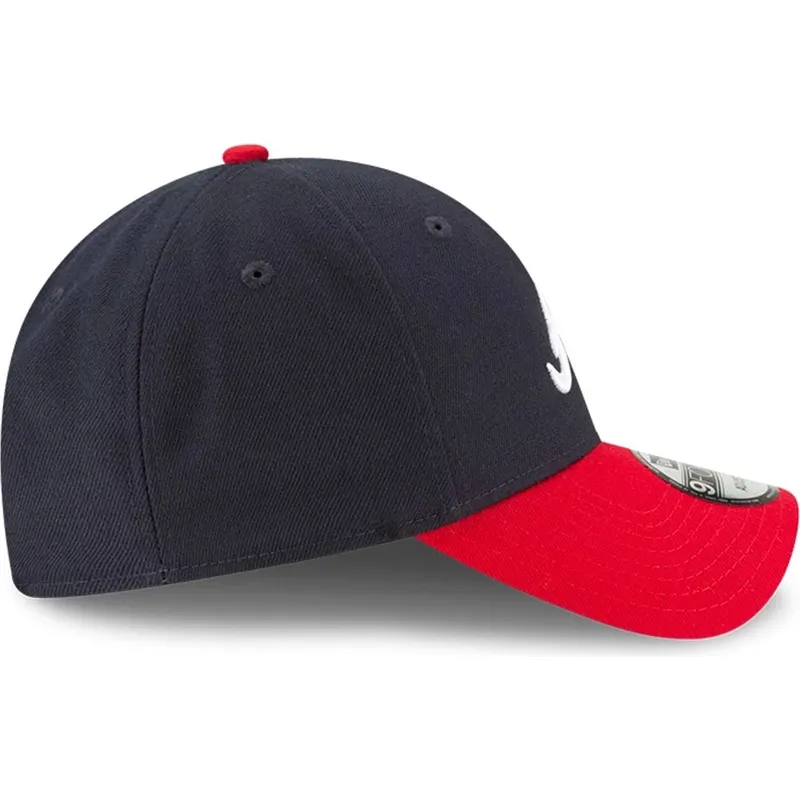 marineblaue-und-rote-verstellbare-curved-cap-9forty-the-league-atlanta-braves-mlb-von-new-era