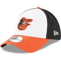 cappellino-curvo-bianco-nero-e-arancione-regolabile-9forty-the-league-dei-baltimore-orioles-mlb-di-new-era
