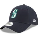 new-era-curved-brim-9forty-the-league-seattle-mariners-mlb-navy-blue-adjustable-cap