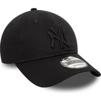 Gorra curva negra ajustable con logo negro 9TWENTY League Essential de New York Yankees MLB de New Era