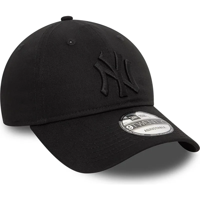 cappellino-nero-regolabile-con-visiera-curva-e-logo-nero-9twenty-league-essential-dei-new-york-yankees-mlb-di-new-era