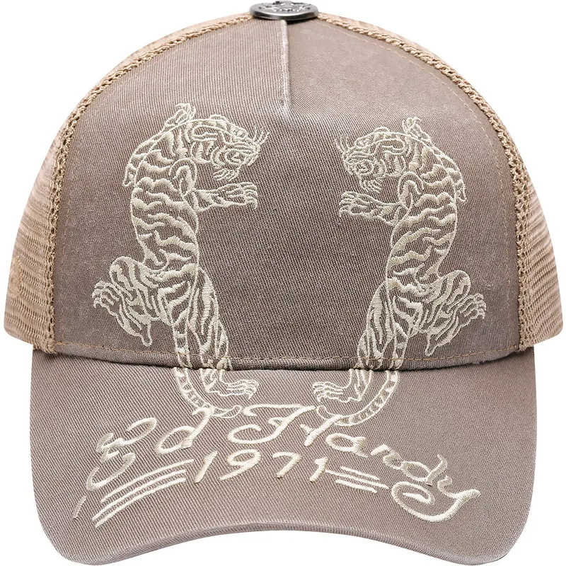 epci-curbata-bej-snapback-desert-tiger-de-ed-hardy