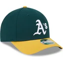 gron-och-gul-kurvad-keps-snapback-9forty-m-crown-player-replica-fran-oakland-athletics-mlb-av-new-era
