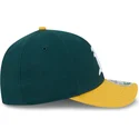 grune-und-gelbe-gebogene-kappe-snapback-9forty-m-crown-player-replica-von-oakland-athletics-mlb-von-new-era