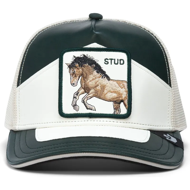 schwarze-und-weisse-trucker-kappe-pferd-moto-lamba-stud-the-farm-von-goorin-bros