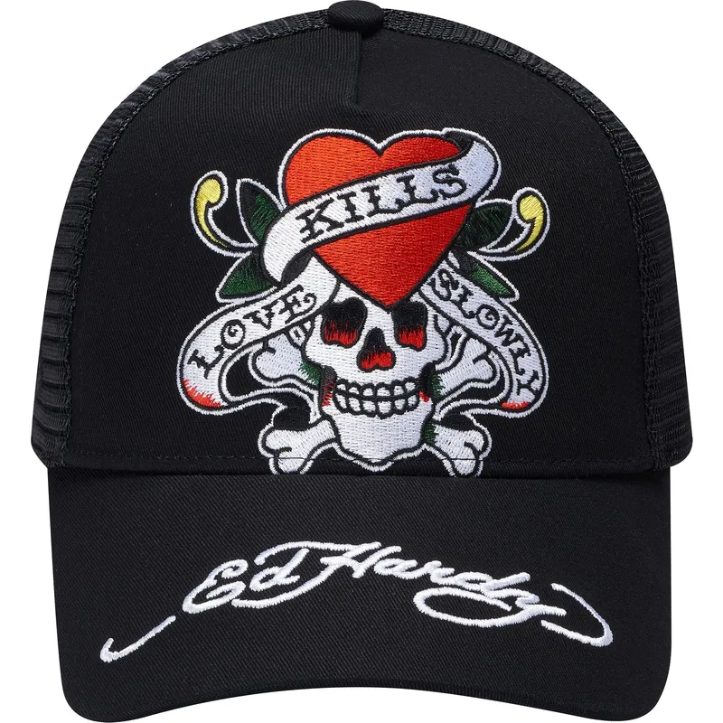 epci-curbata-negru-snapback-love-kills-slowly-de-ed-hardy