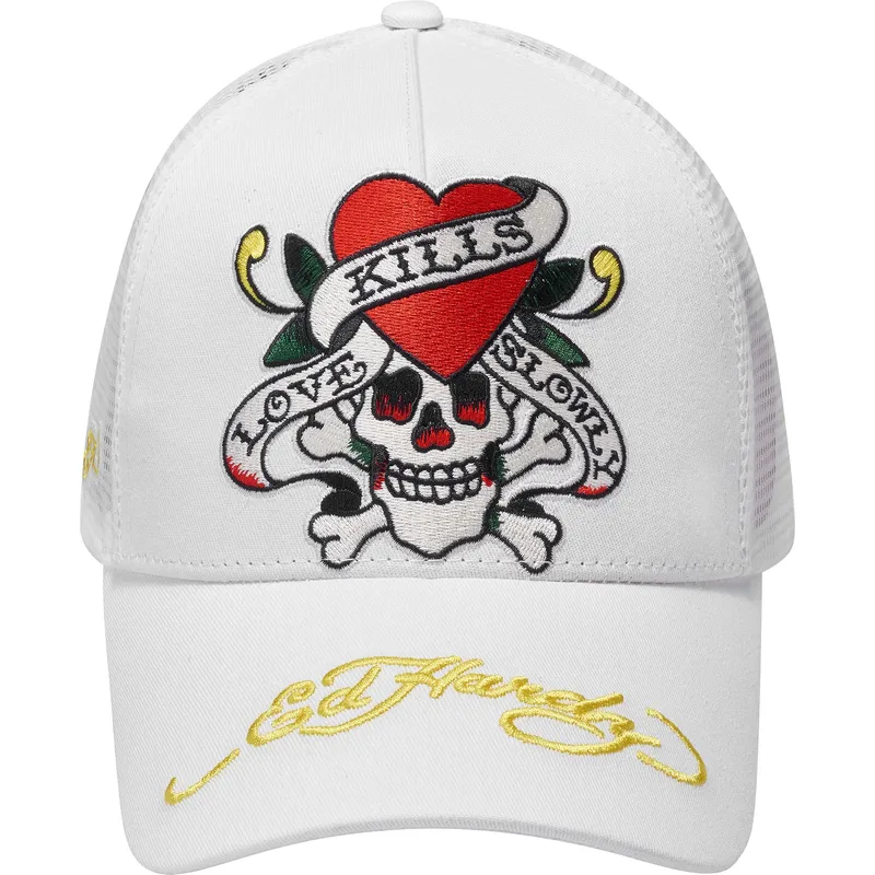epci-curbata-alb-snapback-love-kills-slowly-de-ed-hardy