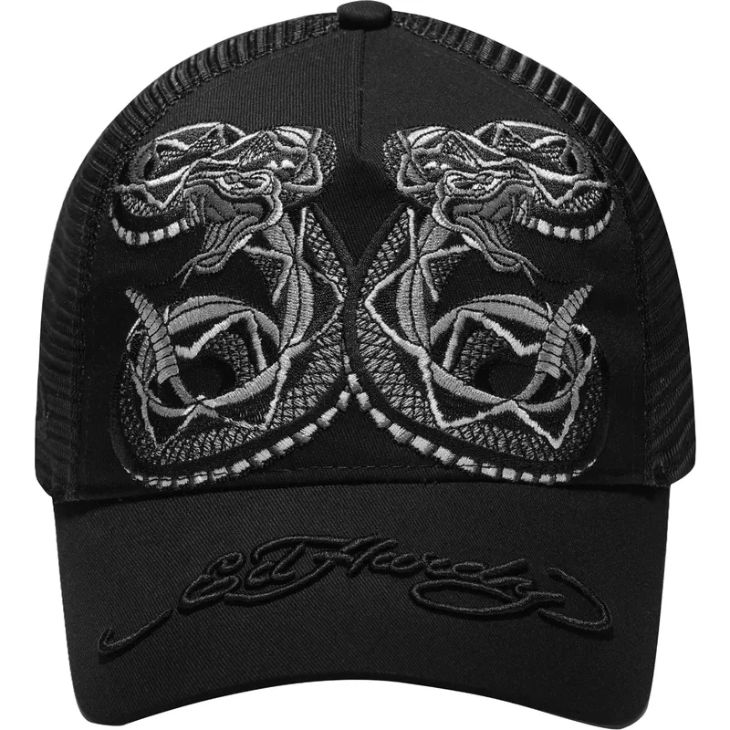 svart-trucker-keps-duo-black-snake-fran-ed-hardy