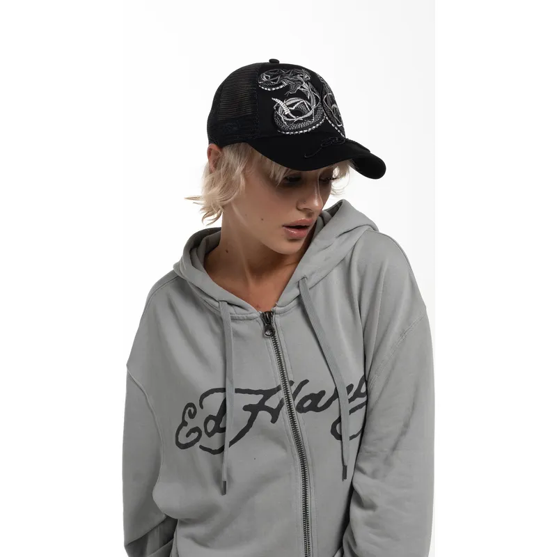 epci-curbata-negru-snapback-duo-black-snake-de-ed-hardy