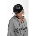 epci-curbata-negru-snapback-duo-black-snake-de-ed-hardy