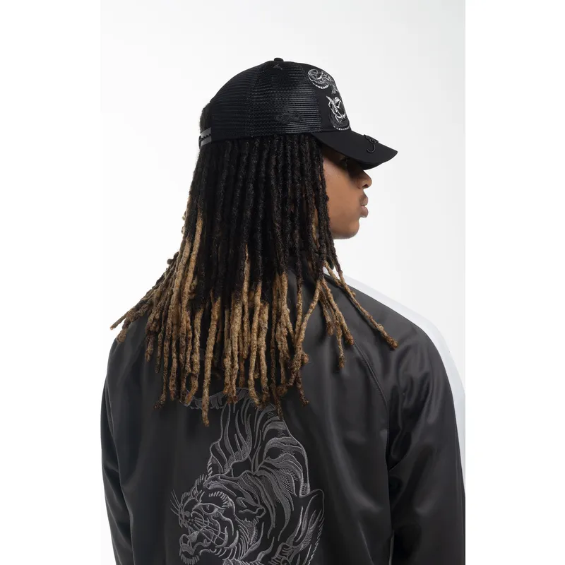 epci-curbata-negru-snapback-duo-black-snake-de-ed-hardy