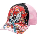 epci-curbata-roz-snapback-ghost-de-ed-hardy