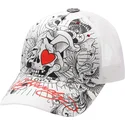 epci-curbata-alb-snapback-death-or-glory-de-ed-hardy