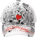 epci-curbata-alb-snapback-death-or-glory-de-ed-hardy