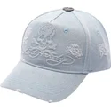cappello-curvo-blu-regolabile-in-denim-con-teschio-in-rilievo-di-ed-hardy