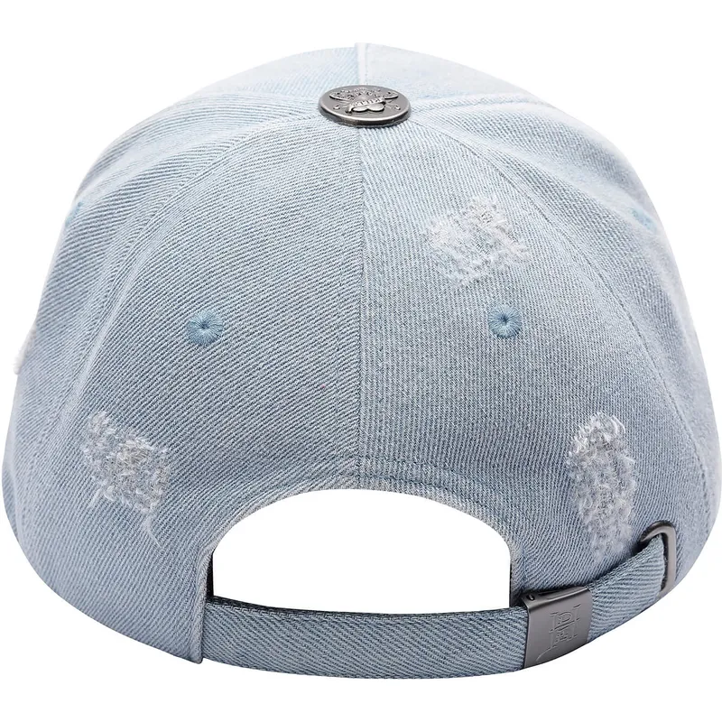 epci-curbata-albastru-reglabila-denim-embossed-skull-de-ed-hardy