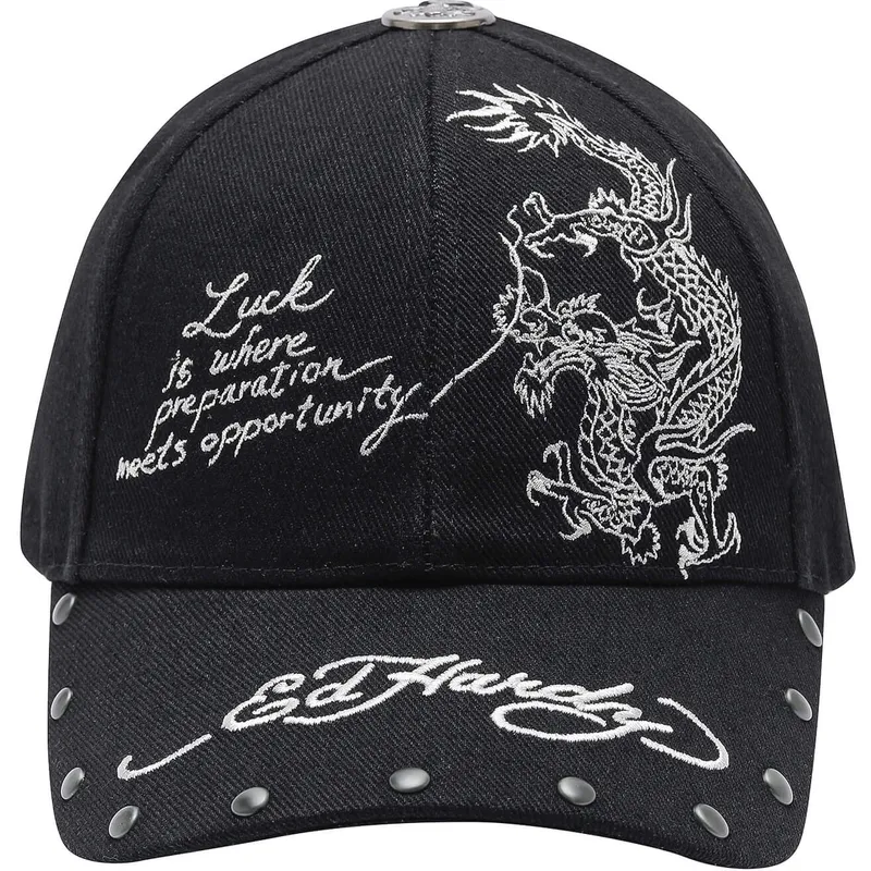 czarna-zakrzywiona-czapka-z-daszkiem-regulowana-lucky-dragon-od-ed-hardy