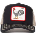 casquette-trucker-noire-coq-rooster-goorin-bros