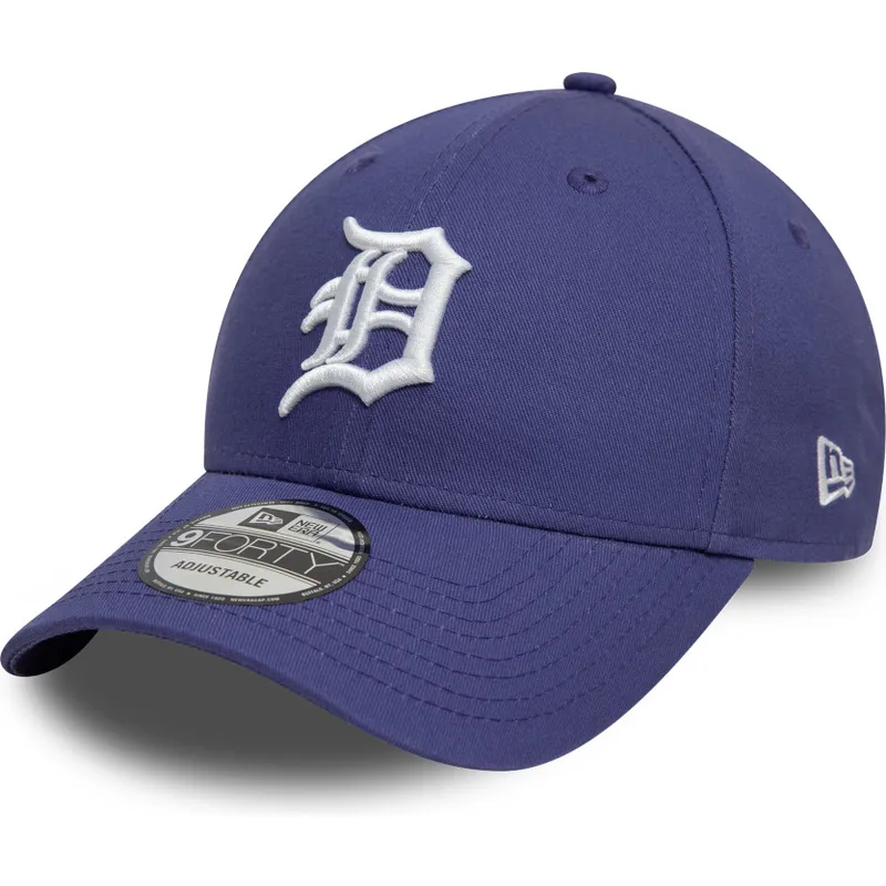 9forty-league-essential-verstellbare-violette-kappe-der-detroit-tigers-mlb-von-new-era