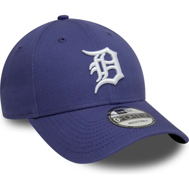 9forty-league-essential-verstellbare-violette-kappe-der-detroit-tigers-mlb-von-new-era