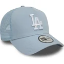 casquette-trucker-bleue-claire-9forty-a-frame-league-essential-los-angeles-dodgers-mlb-new-era