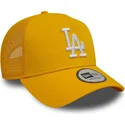 casquette-trucker-jaune-9forty-a-frame-league-essential-los-angeles-dodgers-mlb-new-era