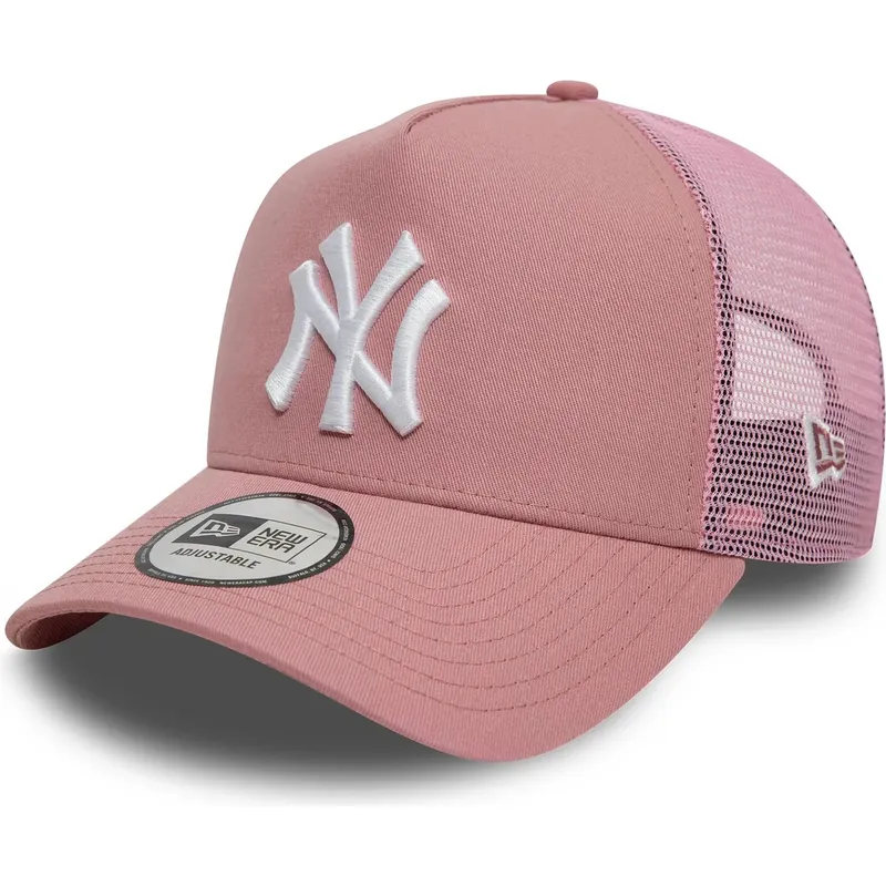 epci-curbata-roz-snapback-9forty-a-frame-league-essential-de-new-york-yankees-mlb-de-new-era