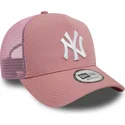 casquette-trucker-rose-9forty-a-frame-league-essential-new-york-yankees-mlb-new-era