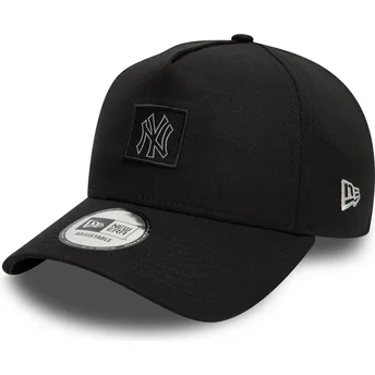 New Era Curved Brim 9FORTY A Frame Metallic Patch New York Yankees MLB Black Snapback Cap