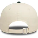 casquette-courbee-beige-et-verte-ajustable-9forty-colour-block-oakland-athletics-mlb-new-era