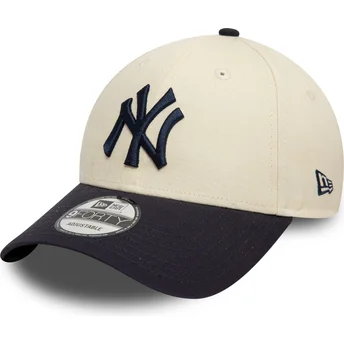 Șepci curbată bej bandă reglabilă 9FORTY Colour Block de New York Yankees MLB de New Era