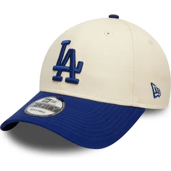 Șepci curbată bej reglabilă 9FORTY Colour Block de Los Angeles Dodgers MLB de New Era