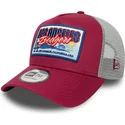 rote-trucker-kappe-9forty-a-frame-patch-der-los-angeles-dodgers-mlb-von-new-era