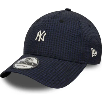 Casquette courbée bleue marine ajustable 9FORTY Seersucker New York Yankees MLB New Era