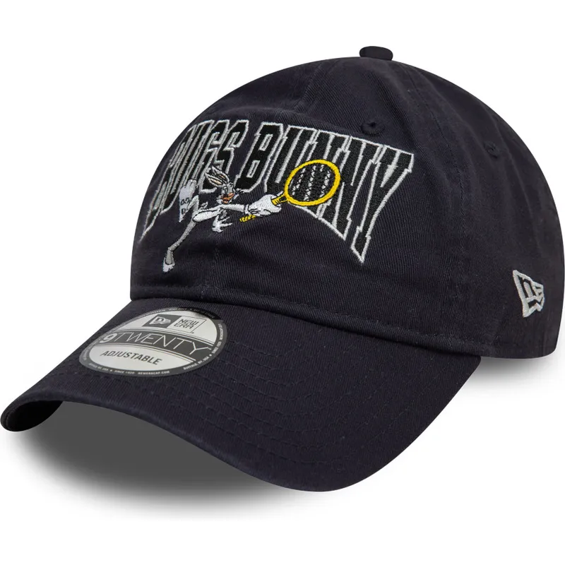 regulowana-granatowa-czapka-z-zakrzywionym-daszkiem-9twenty-washed-z-krolikiem-bugsem-looney-tunes-od-new-era