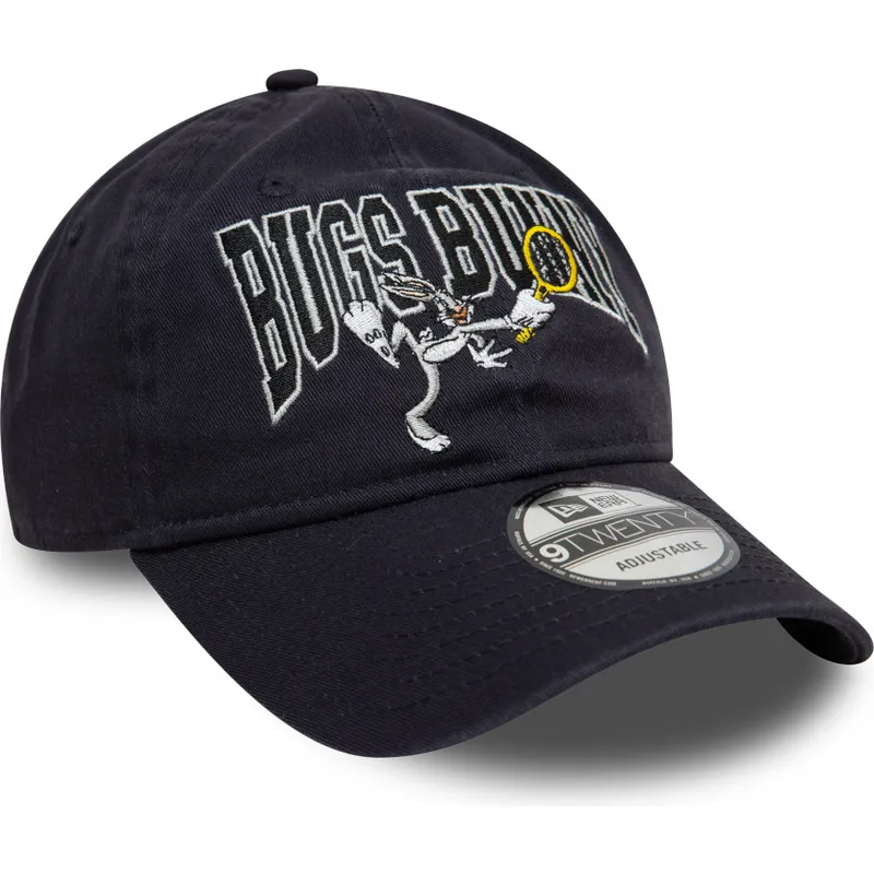 regulowana-granatowa-czapka-z-zakrzywionym-daszkiem-9twenty-washed-z-krolikiem-bugsem-looney-tunes-od-new-era