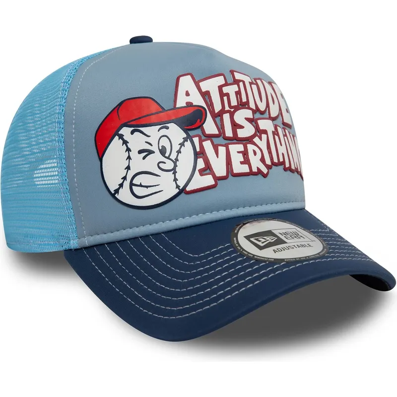 trucker-kappe-blau-9forty-a-frame-graphic-von-attitude-is-everything-von-new-era