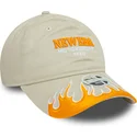 new-era-curved-brim-women-9twenty-flame-visor-beige-adjustable-cap