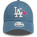epci-curbata-albastru-reglabila-9forty-denim-icon-heart-de-los-angeles-dodgers-mlb-de-new-era