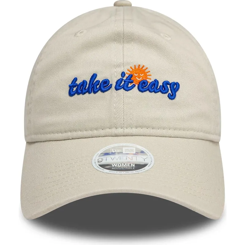 cappellino-beige-regolabile-da-donna-9twenty-take-it-easy-di-new-era