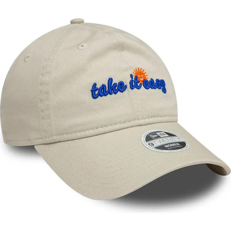 cappellino-beige-regolabile-da-donna-9twenty-take-it-easy-di-new-era