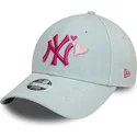 epci-curbata-albastru-reglabila-rosa-9forty-denim-icon-heart-de-new-york-yankees-mlb-de-new-era